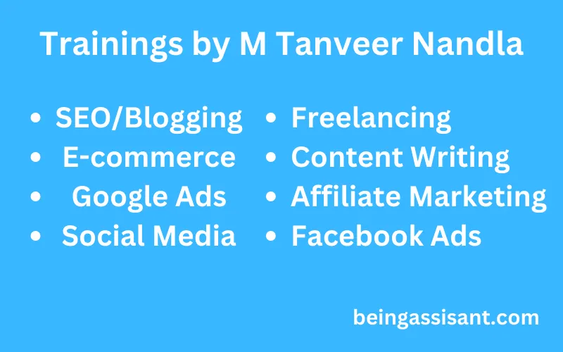 Trainings by M Tanveer Nandla