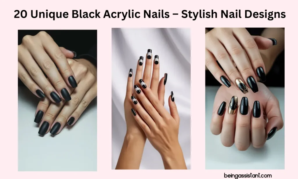 Black Acrylic Nails