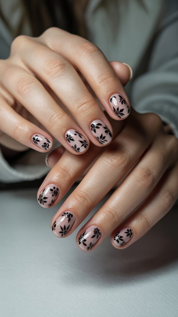 Black Flower Scatter