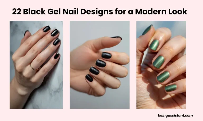 Black Gel Nail Designs