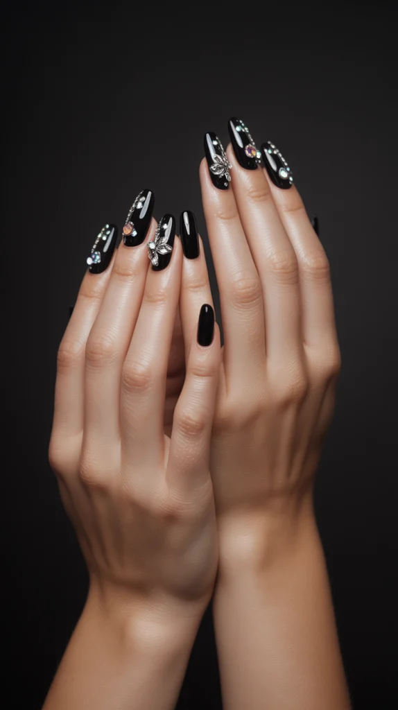 Black and silver Tips