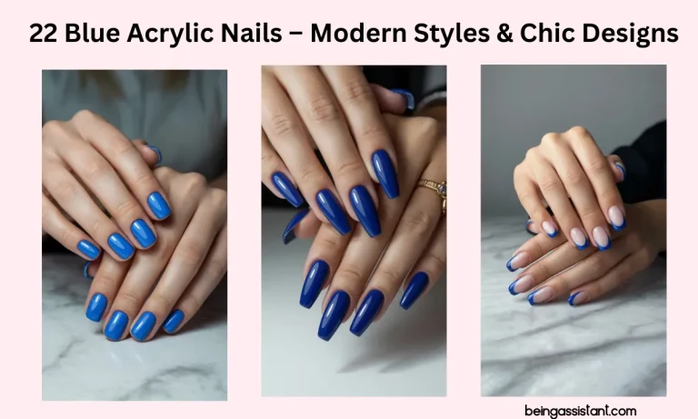 Blue Acrylic Nails