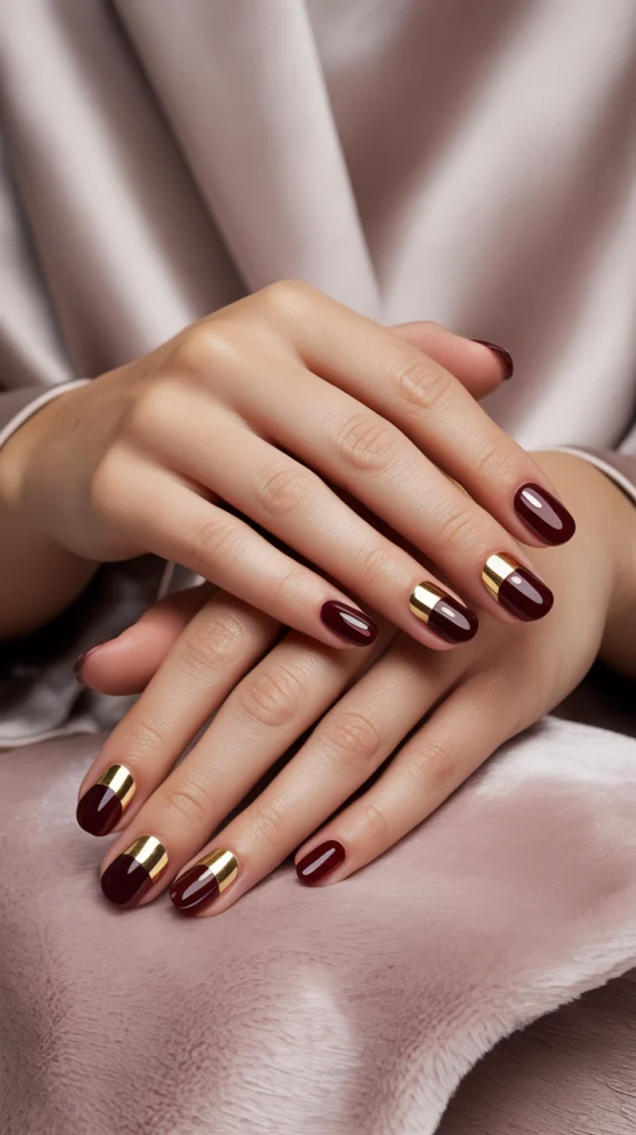 Burgundy & Gold Cuffs