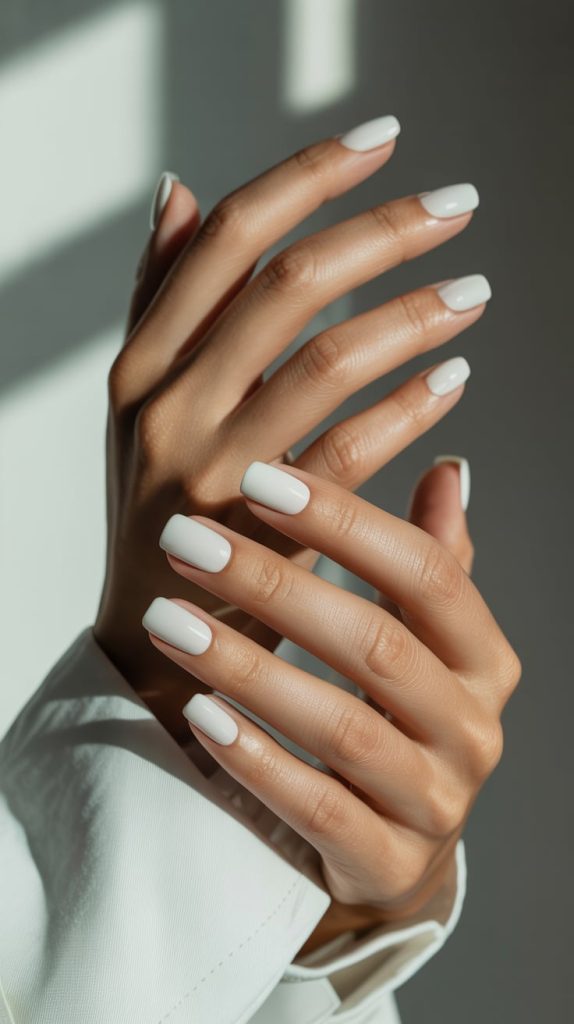 Classic with an Edge: Straight-Cut Square Whites