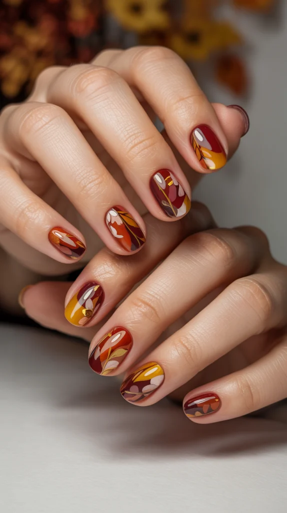 Elegant Gold Leaf Accents