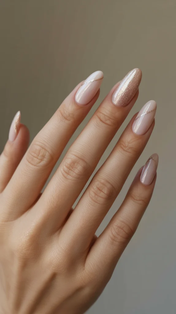 Elegant Nude Nails Cat Eye Magnetic and Mysterious