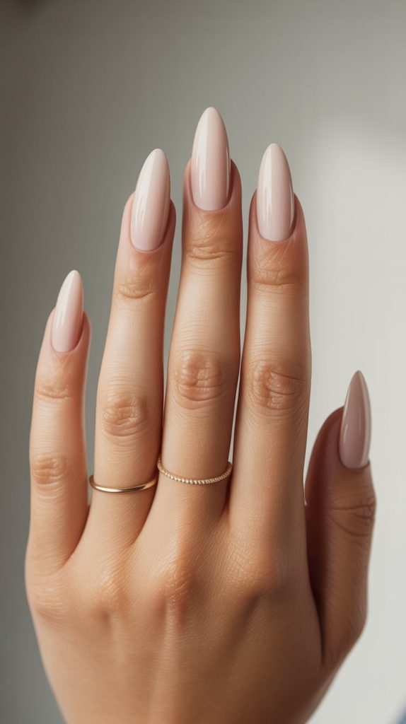Elegant Nude Nails Long Statement Length Subtle Beauty