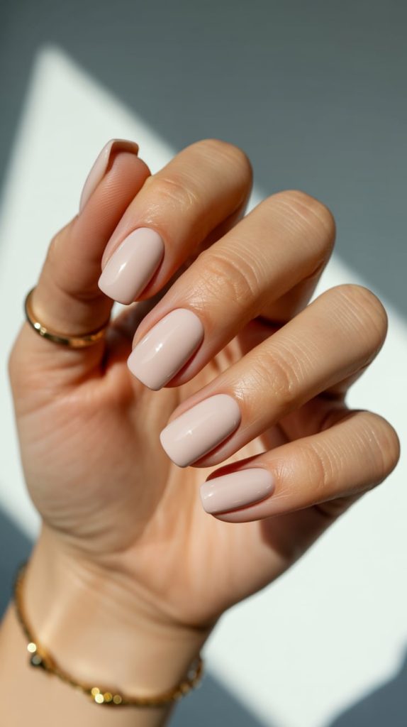 Elegant Nude Nails Square – Structured and Sophisticated