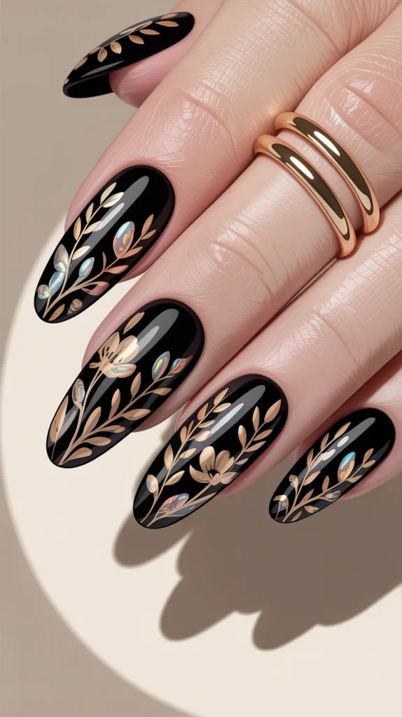 Floral Acrylic Nails