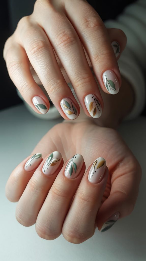 Glittered Autumn Leaves