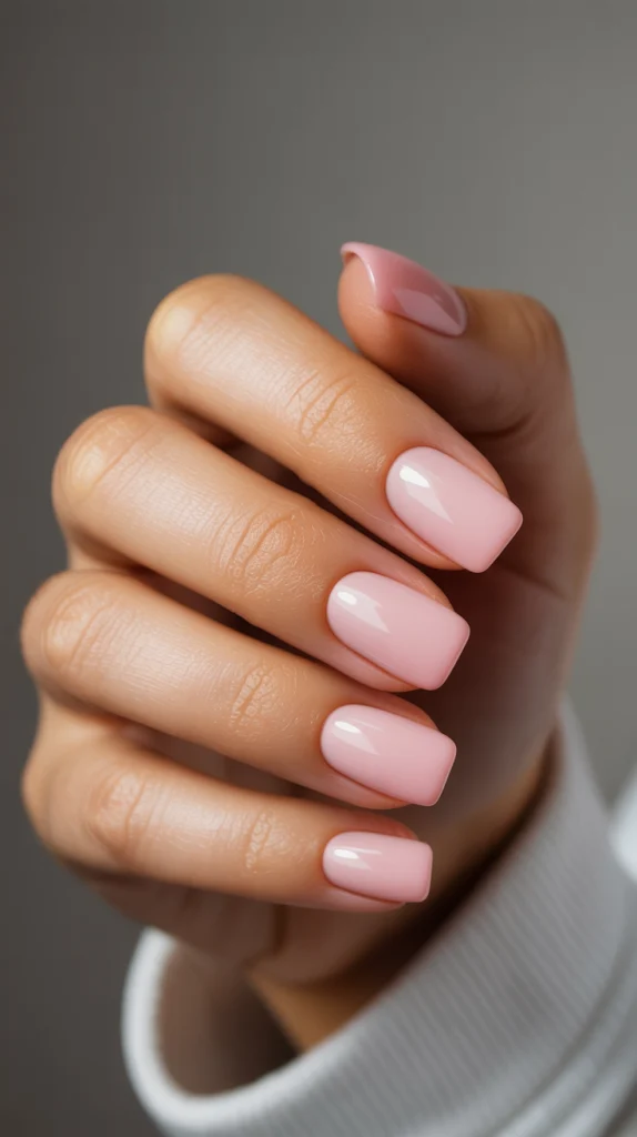 Keep It Cute with Short Pink Acrylic Nails