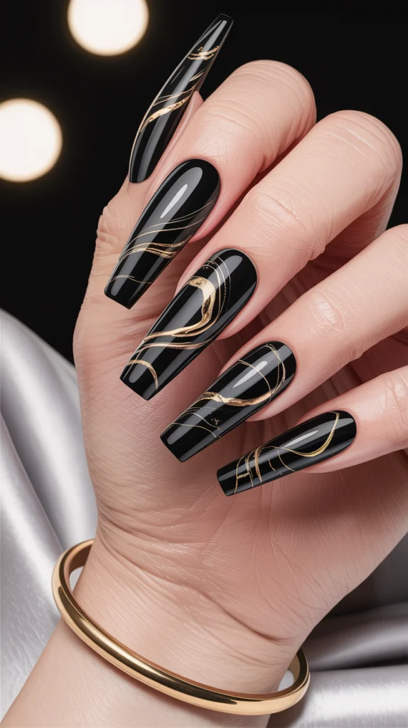 Marble Acrylic Nails