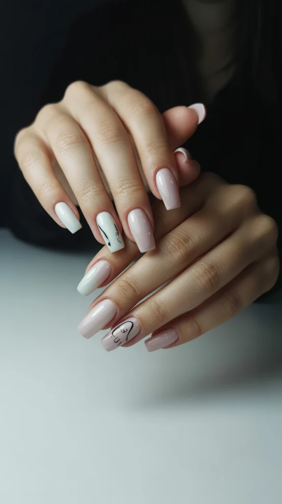 Medium Length Coffin Nails