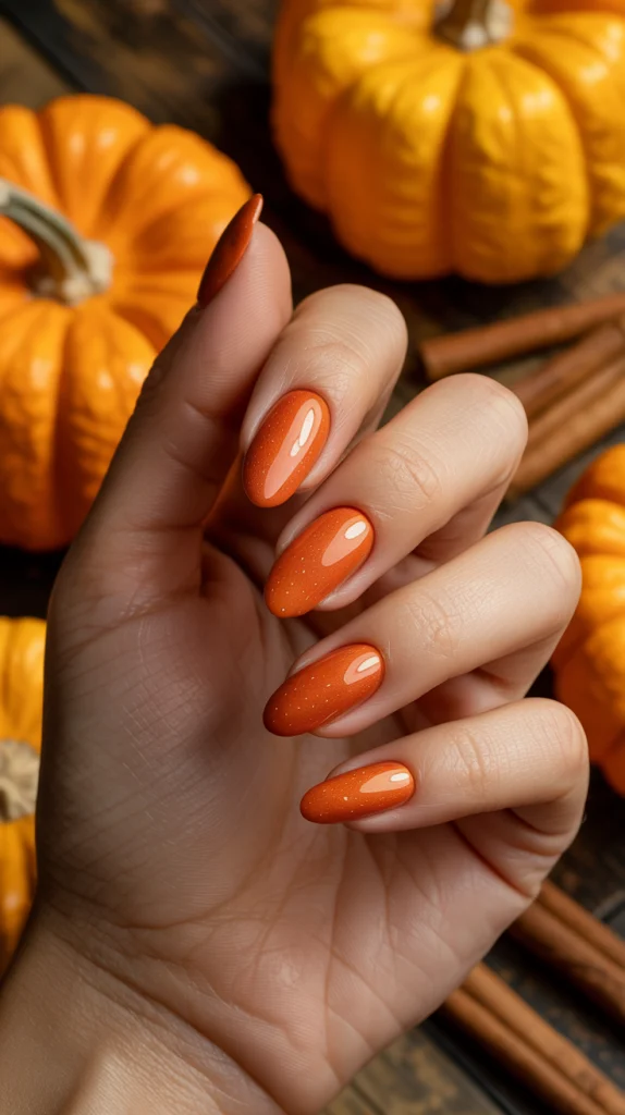 Nail Art Optimistic Orange Skittle Mani