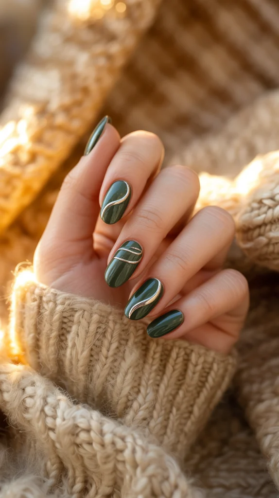 Nail Art Sci-Fi Glam Swirls