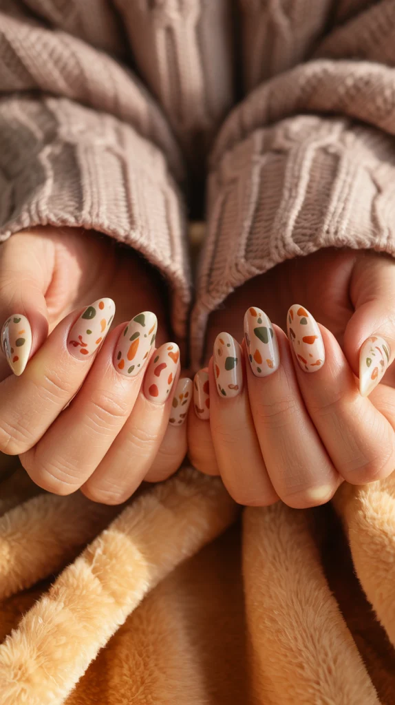 Nail Art Terrazzo Print