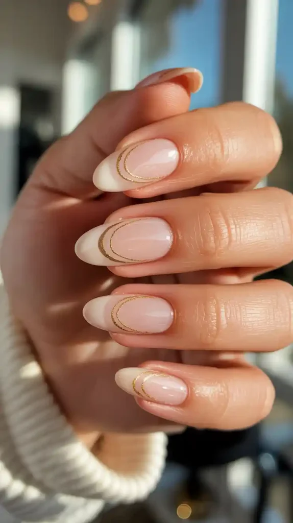 Nude Nails with Design Almond – Graceful & Glamorous