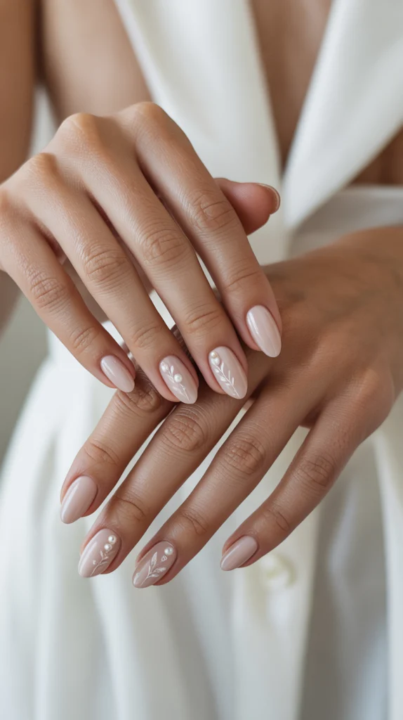 Nude Wedding Nails