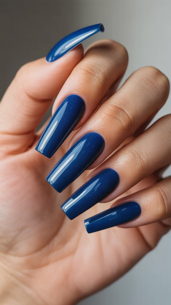 Ocean Blue Acrylic Nails