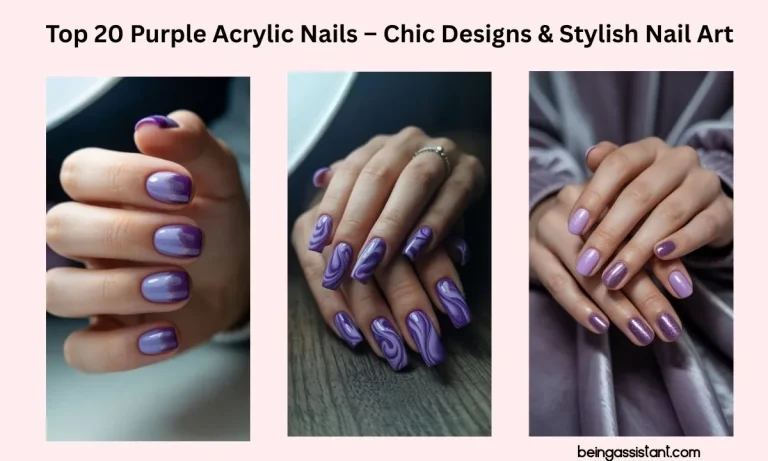 Purple Acrylic Nails