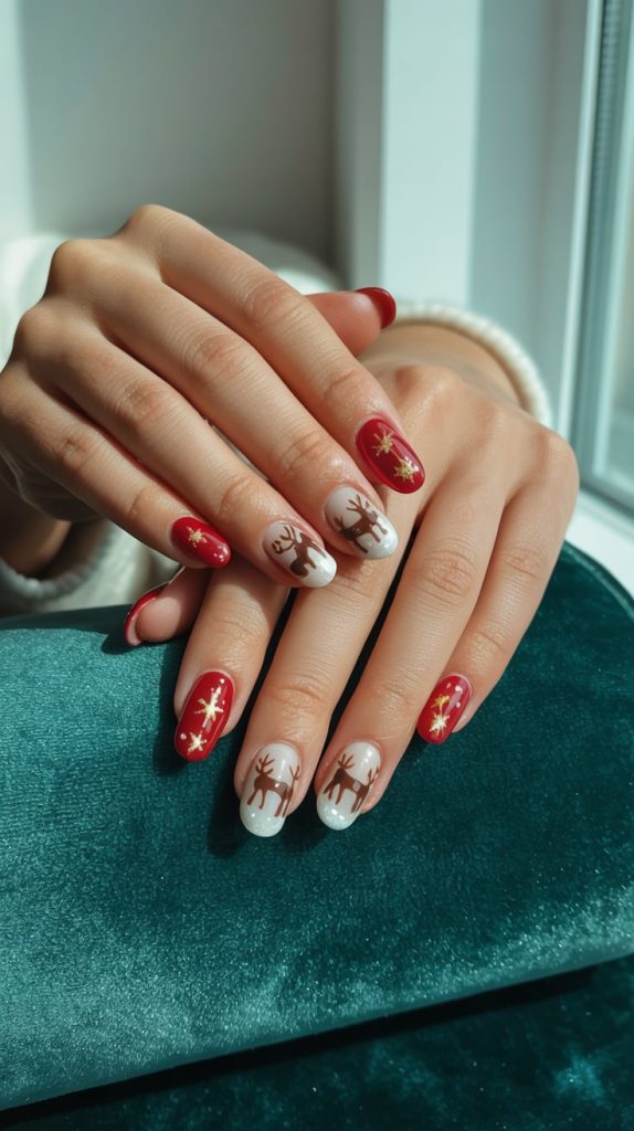 Reindeer and Gold Sparkle