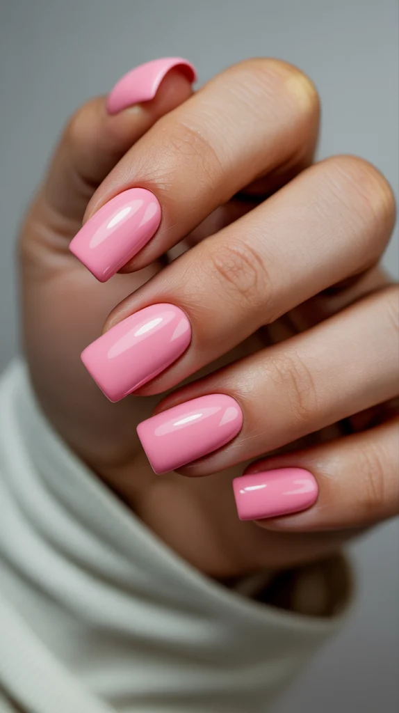 Sharp & Polished: Square Pink Acrylic Nail Ideas