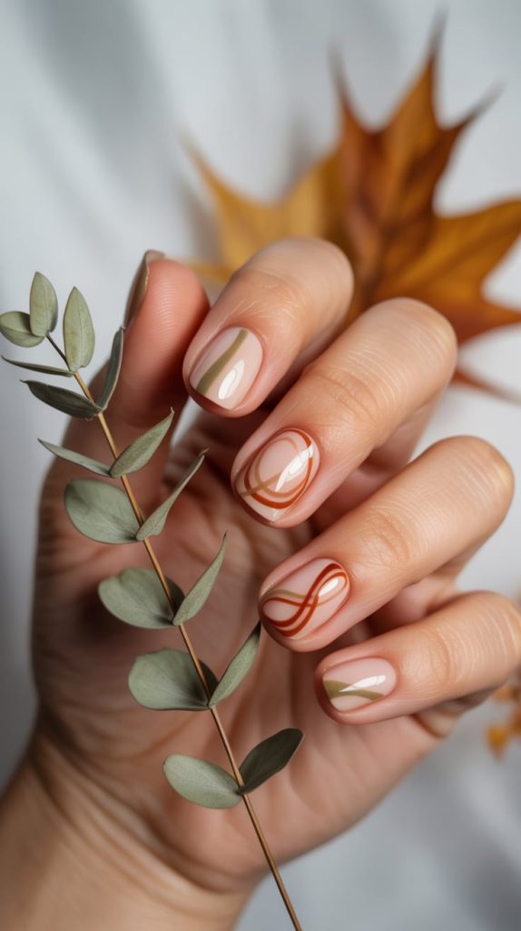 Short and Stylish Fall Acrylics for Daily Wear