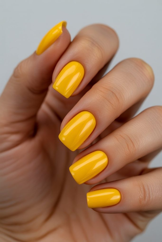 Simple and Bright Yellow Acrylics