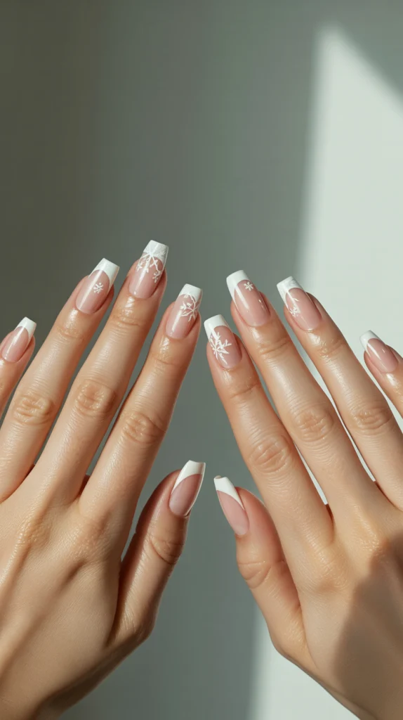 Snowflake French Tips
