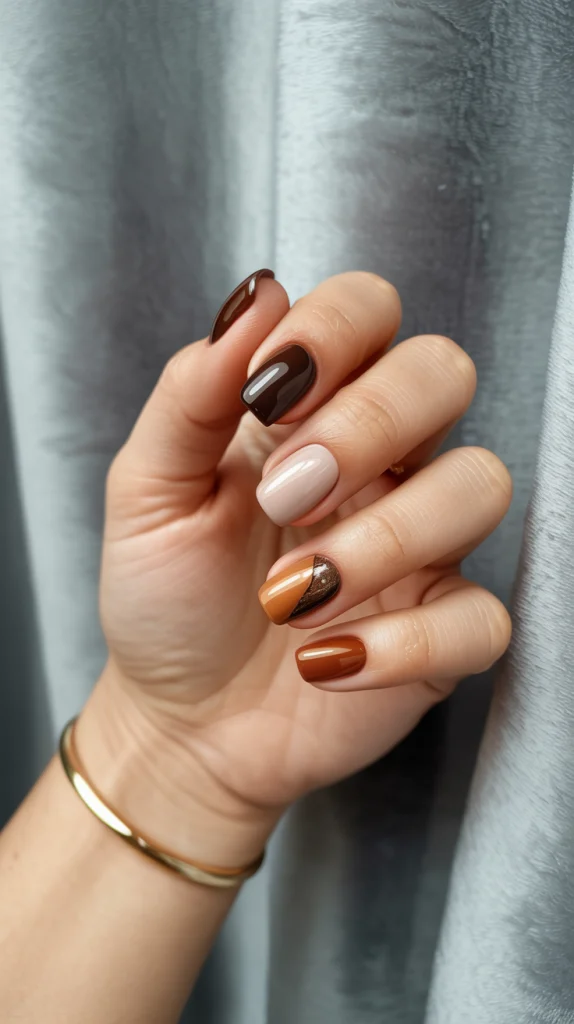 Square and Structured Sleek Fall Nail Looks