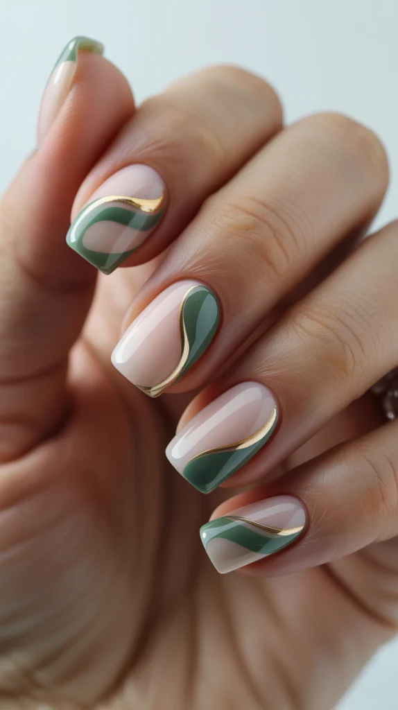Twister Square Nails

