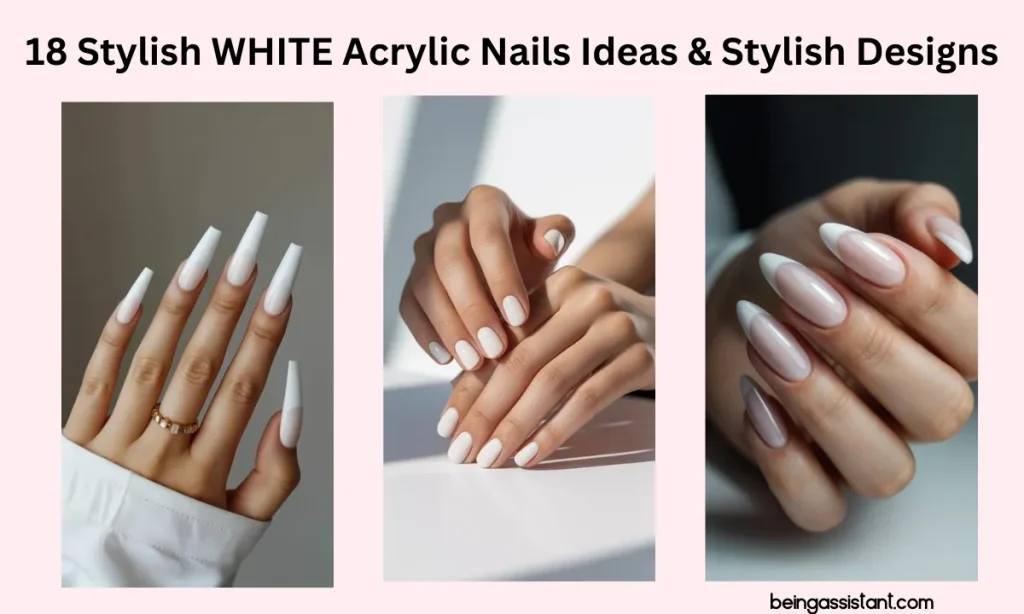 WHITE Acrylic Nails