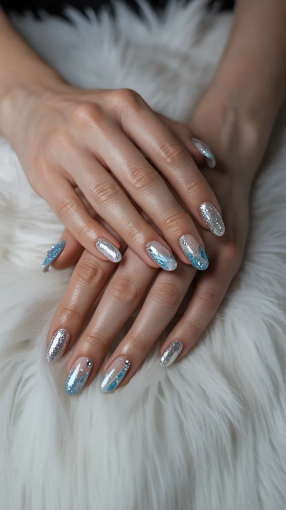 Winter Acrylic Nails That Shine