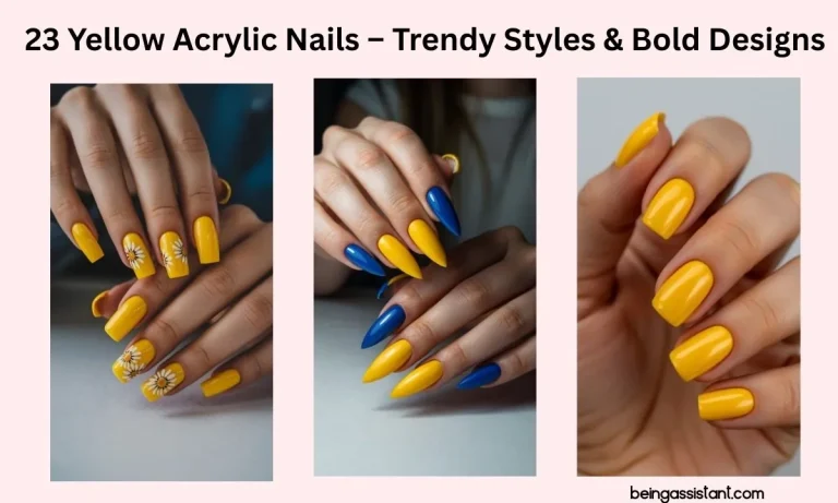 Yellow Acrylic Nails