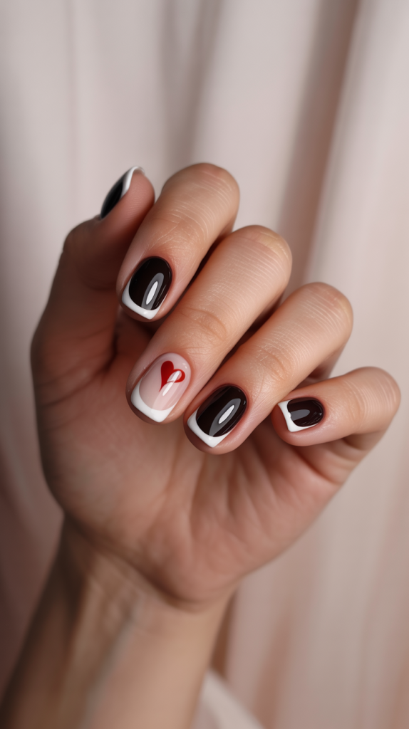 Abstract French Tip Nails