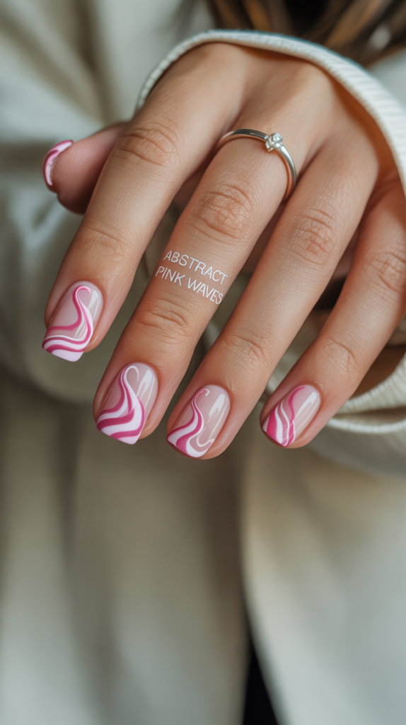 Abstract Pink Waves