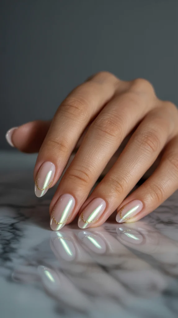Aura Nails with Gold