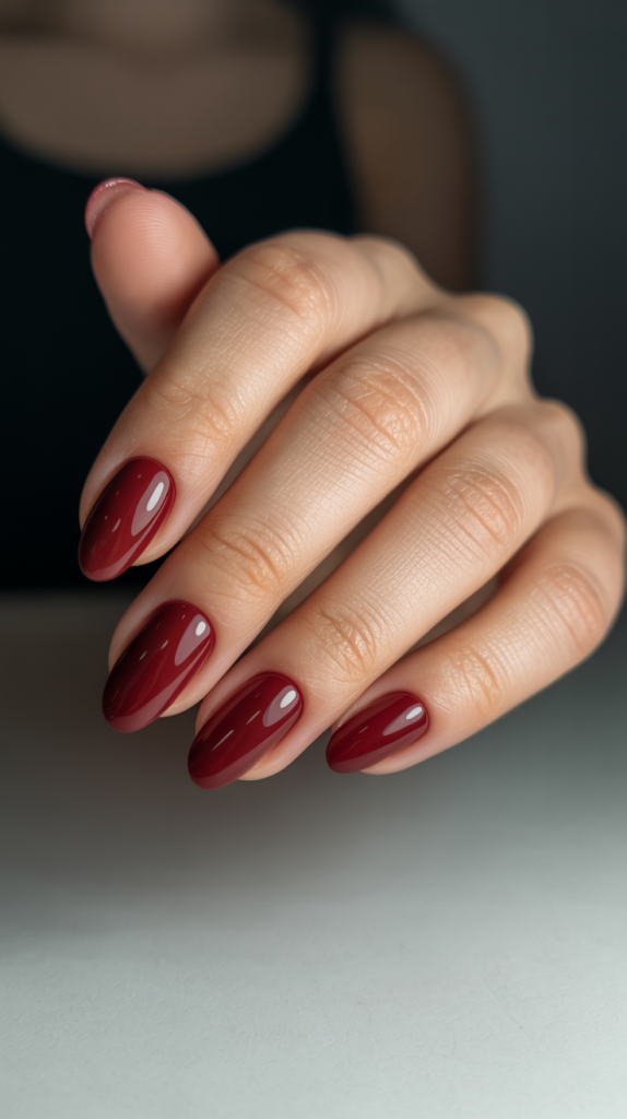 Bold Chrome Red Nails