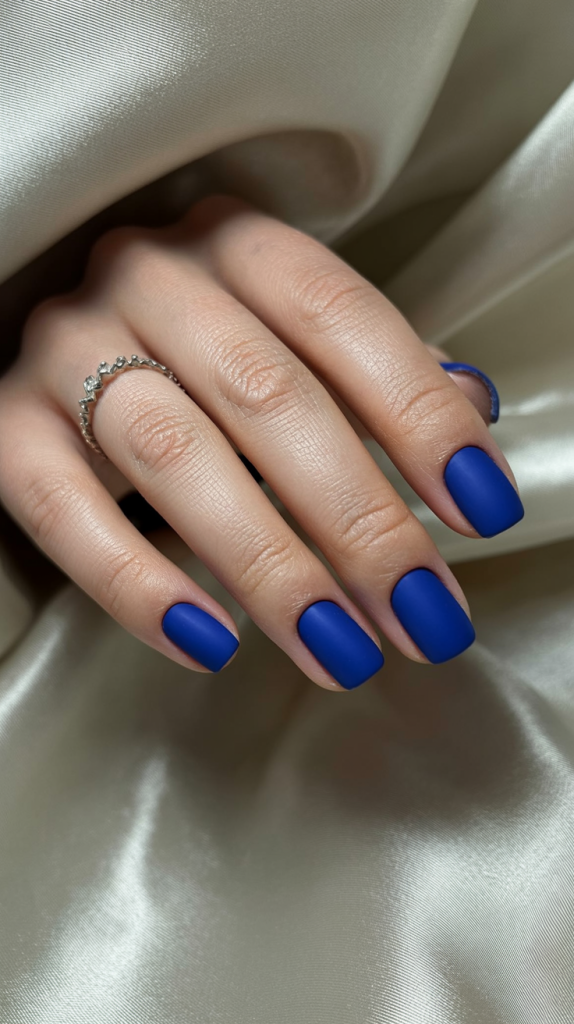 Bold Matte Cobalt Coffin