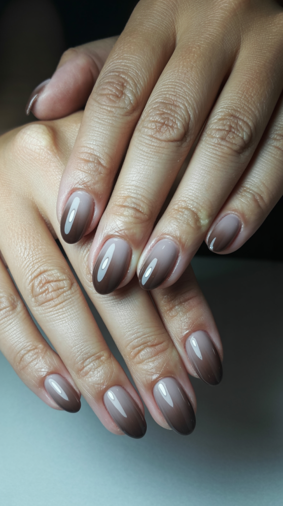 Caramel Brown Nails
