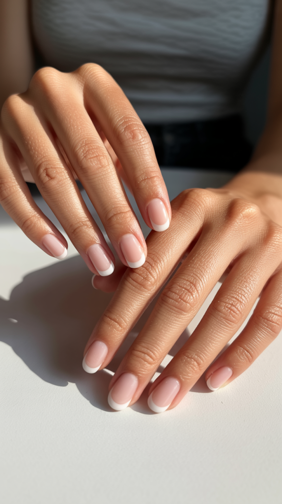Classic French Tips with a Short Nail Upgrade