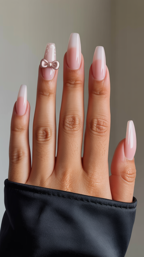 Classy Baddie Nails with Bows – Feminine Meets Fierce