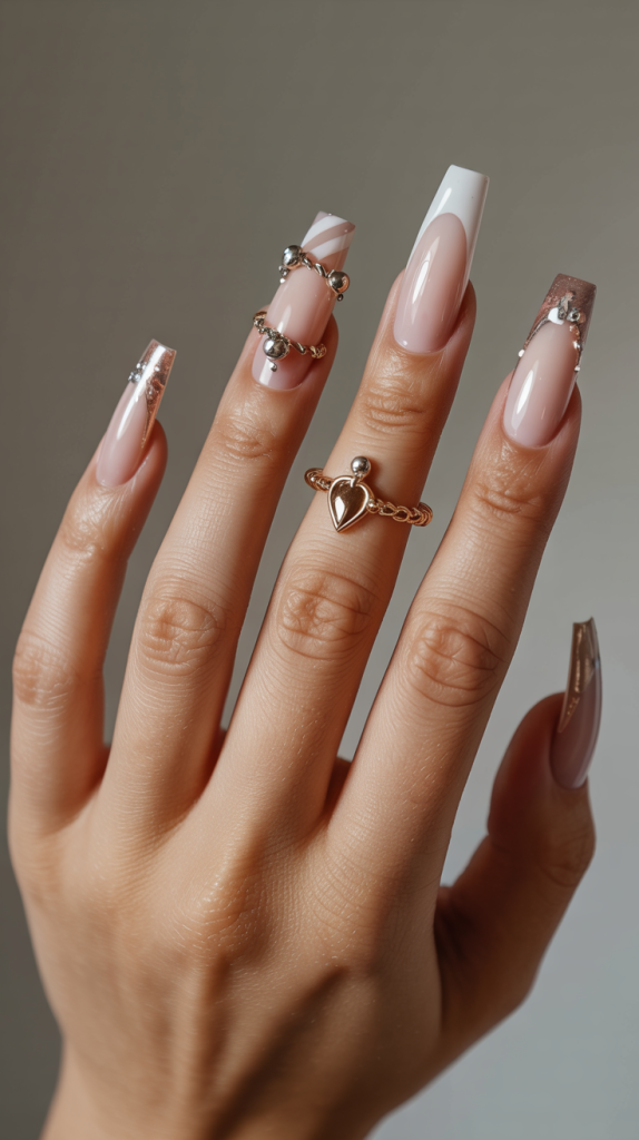 Classy Baddie Nails with Charms – Drip Without the Drama
