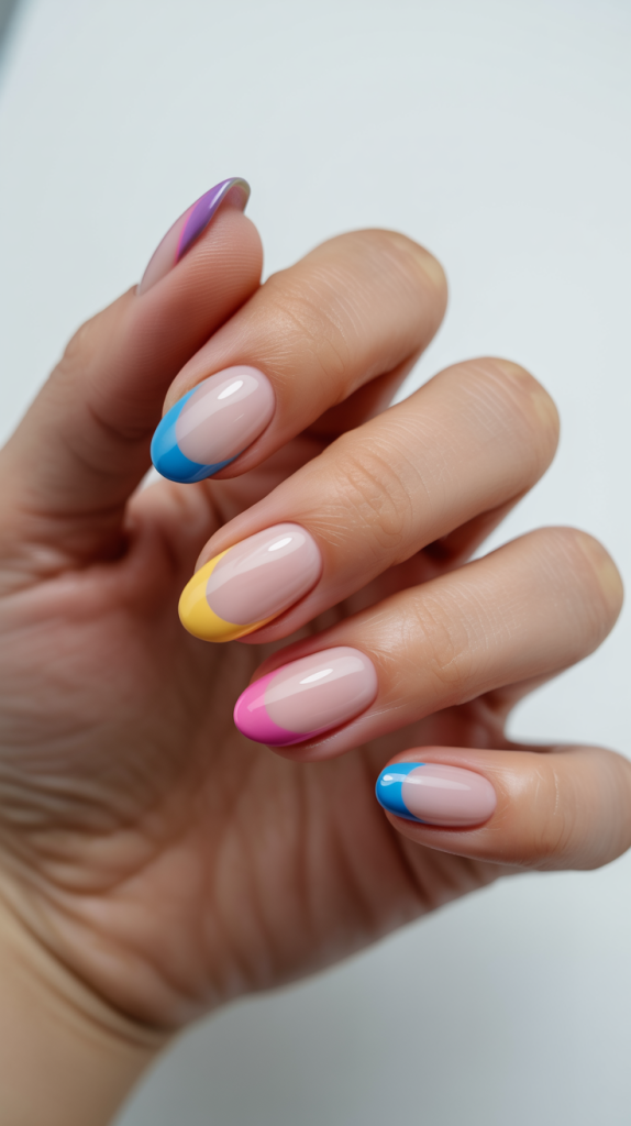 Coral Bloom French Tips