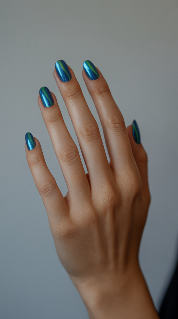 Creamy Light Green Nails