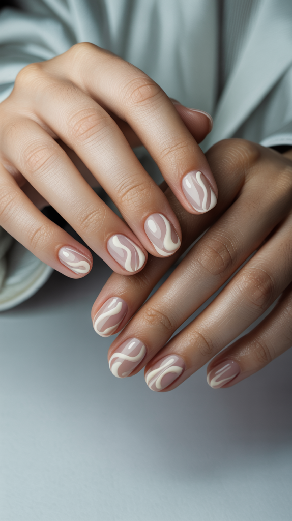 Creamy Negative-Space Swirls