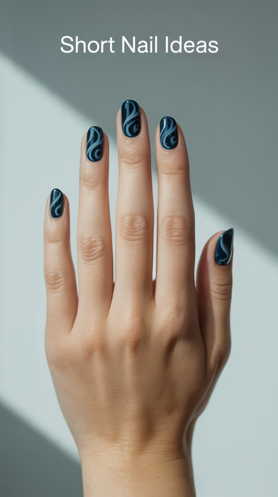 Dark Blue Swirls