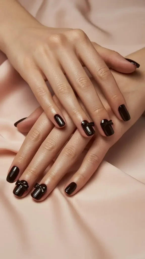 Dark Coquette Nails