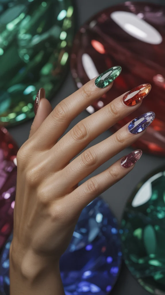 Floral Colorful Nail Ideas