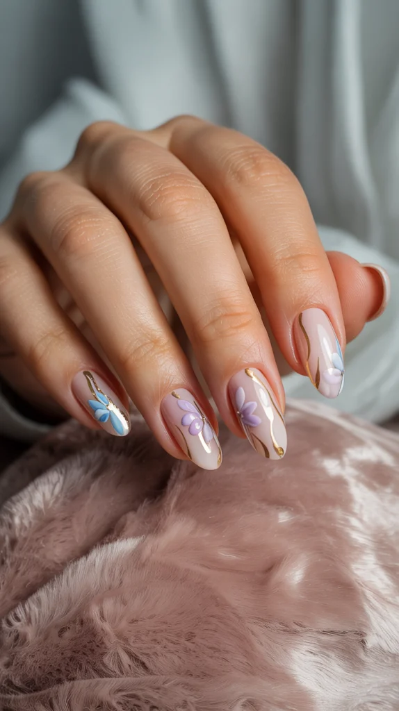 Floral and Gold Accents